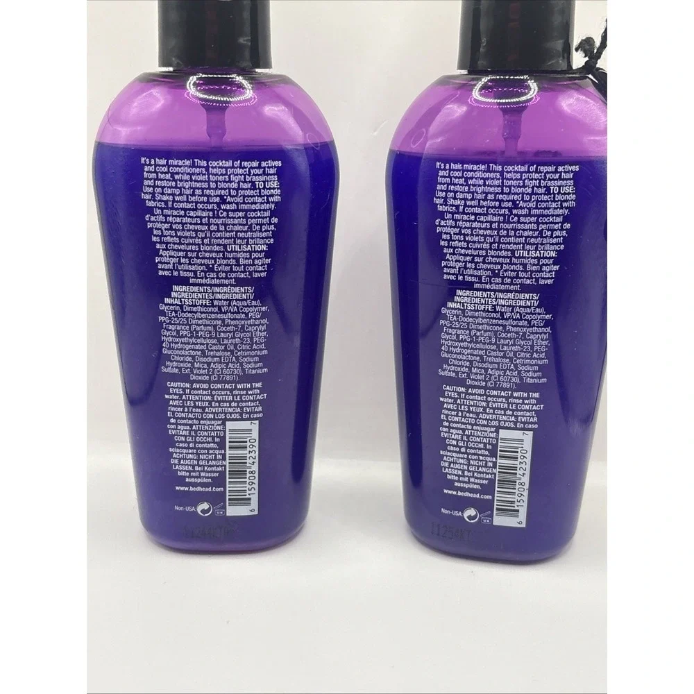 Tigi Bed Head Dumb Blonde Toning Protection Spray 4.23 Oz Lot Of 2